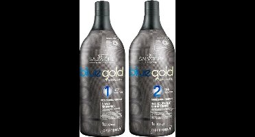 Shampoo & Conditioner Blue Gold Premium (Keratin) 1L