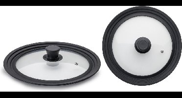 Ibili - Deksel - Glas - Met siliconen rand - 24-26-28 cm