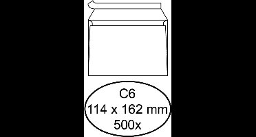 Bankenvelop C6 Wit 180215 Zelfklevend