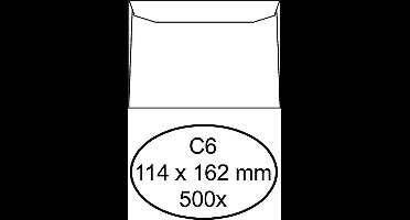 Envelop quantore bank c6 114 x 162 80 gr wit