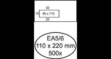 Envelop quantore venster ea5/6 vl45 zk 80 gr wit