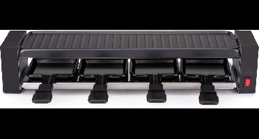 alpina Raclette Gourmet Set - 800 W - Raclette en Grill - Anti-Aanbaklaag - RVS - Makkelijk Meenemen - Zwart