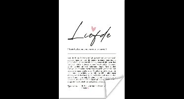 PosterMonkey - Poster - Woordenboek - Liefde - Cadeau voor man - Cadeau voor vrouw - Wanddecoratie - Woonkamer - Kantoor - 120x180 cm