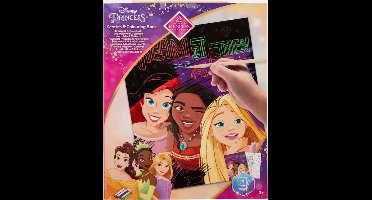 Tover krasblok Disney Princess 14 pagi met kraspen - toverblok