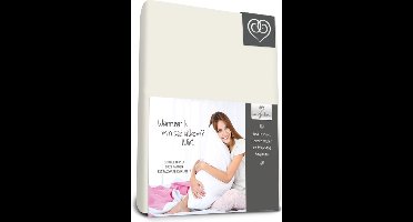 Bed-Fashion - Dubbel Jersey - Topper Hoeslaken - 90 x 210 cm - Creme