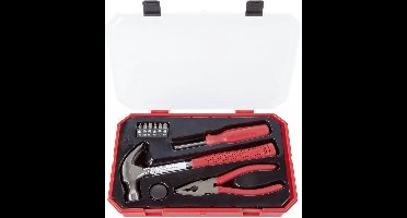 Parkside huishoudgereedschap 10 delig - Gereedschapsset - Inclusief bewaardoos - Hamer - Schroevendraaier- Combinatietang - Gereedschapskoffer