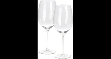 Excellent Houseware Wijnglazen - 12x stuks - glas - 540 ml - rode wijnglazen