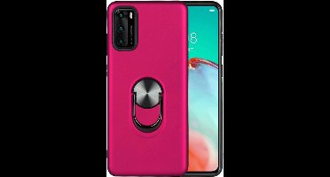Hoesje Geschikt voor Huawei P40 Pro hoesje Shockproof Armor case - back cover – TPU – Roze