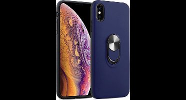 Hoesje Geschikt voor iPhone X/XS hoesje Shockproof Armor case - back cover – TPU – Blauw