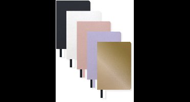 Kangaro notitieboek - Pure Croco - A6 - lijn - 5 stuks assorti - K-PM610002SKZ