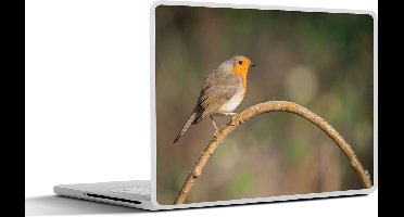 Laptop sticker - 10.1 inch - Roodborstje - Vogel - Natuur - 25x18cm - Laptopstickers - Laptop skin - Cover
