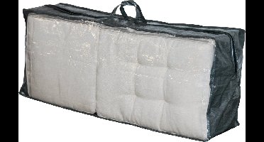 Lesli Living Tuinmeubelhoes - met rits - 4 stoelkussens - 130 x 50 cm - grijs/groen