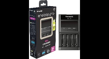 Panasonic Eneloop Pro Snelle Charger Met LCD Display - BQ-CC65E - zwart
