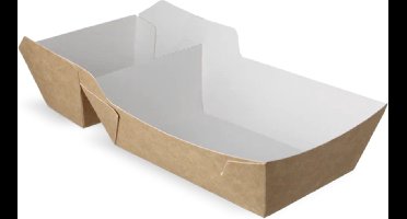 Snackbakje | A22 | Kraft/Wit | Bio | 400 stuks