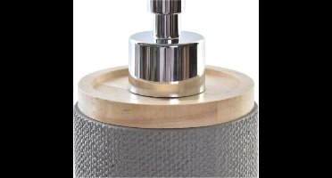 Items Zeeppompje/dispenser - 2x - klassiek - grijs - polystone - 8 x 18 cm - lotionpompje - keuken/badkamer/toilet