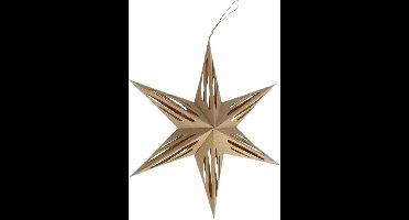 Gerim Papieren decoratie kerstster lampion lichtbruin 40 cm - Kerststerren