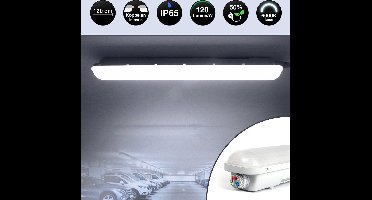 Koppelbare LED TL Tri-Proof IP65 - 2 Stuks Voordeel - 120 cm - Koud wit 6000K - Hoge Lichtopbrengst -Nieuw Energielabel B - Geschikt voor buiten - Vandaal bestendig - 36 watt - Energiebesparend & Duurzaam