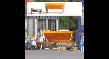 Busch - Marktstand Aufbau H0 (7/22) *bu1821 - modelbouwsets, hobbybouwspeelgoed voor kinderen, modelverf en accessoires
