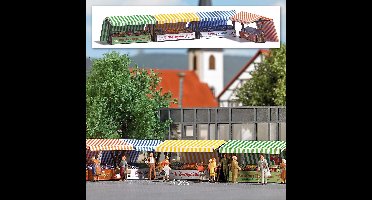 Busch - 4 Marktstande H0 (7/22) *bu1824 - modelbouwsets, hobbybouwspeelgoed voor kinderen, modelverf en accessoires