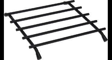 Excellent Houseware Pannenonderzetters - zwart - vierkant - metaal - 20cm - onderzetters voor pannen