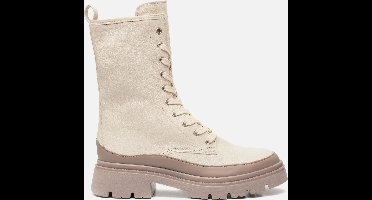Gabor Veterboots beige Leer - Dames - Maat 37.5