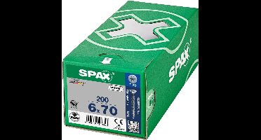 Spax T-star spaanplaatschroef vz pk 6.0x70mm Torx TX30