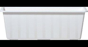 Prosperplast Plantenbak/bloembak/balkonbak Agro - wit - kunststof - 40 x 18 x 14 cm