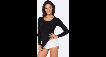 Boody - Bamboe Dames top lange mouw - Zwart / S