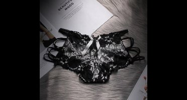 3 Stuks - Sexy stijlvolle Lingerie - Kanten Ondergoed - G-String Hoge Taille - Wit