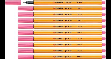 STABILO point 88 - Premium Fineliner - Fine 0,4 mm – Licht Roze – Doos 10 stuks