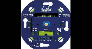 EcoDim - LED Dimmer - ECO-DIM.12 - Inbouw - Enkel Knop - 1-10V (50mA)