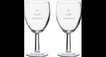 Gegraveerde wijnglas 24,5cl De Leafste Skoanheit-De Leafste Skoanmem