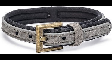 Beeztees Balacron Ax Halsband Hond - Kunstleer - Grijs - 21-26 cm x 10 mm