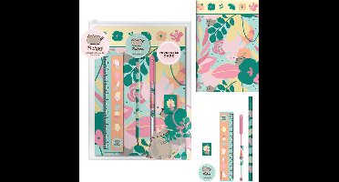 Pusheen- Botanical - Notitieboek incl Stationery Set - Schrijfset- Kawaii - Anime