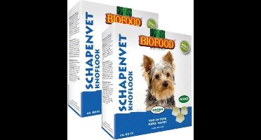 Biofood - Schapenvet Mini Bonbons Knoflook - 2 x 80 stuks