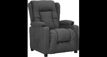 vidaXL - Fauteuil - verstelbaar - stof - donkergrijs