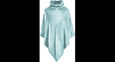 Moodit Poncho Fleece, Licht Blauw - 80 x 80 cm - Polyester