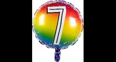 Boland - Folieballon '7' 7 - Multi - Cijfer ballon