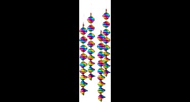 Boland - Set 4 decoratiespiralen (L) Multi - Regenboog - Regenboog