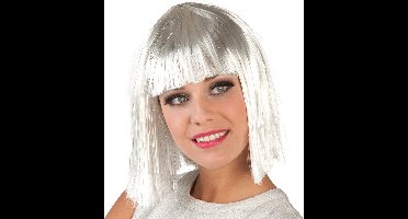 Boland - Pruik Gigi glamour Wit - Steil - Halflang - Vrouwen - Showgirl - Black and White