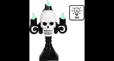 Boland - LED decoratie Kandelaar schedel - Horror - Horror