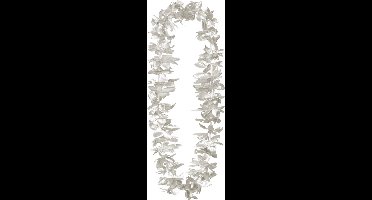 Boland - Hawaïkrans Kahoku zilver Zilver - Volwassenen - Unisex - - Hawaii - Themafeest - Strandfeest