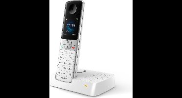 Philips D6351W Draadloze Telefoon met Antwoordapparaat - 1,8" Display - Telefoonboek tot 100 Namen - Nummerherkenning en -Blokkering - Plug & Play - Wit