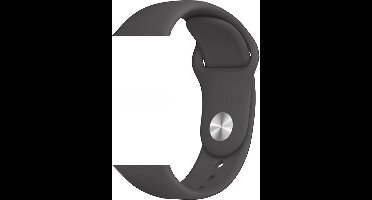MaxVision's Siliconen Bandje Zwart Medium / Large Geschikt voor Apple Watch Bandje  SE - 1 - 2 - 3 - 4 - 5 - 6 38mm - 40mm Zwart