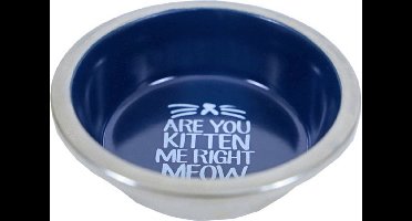 Homestyle Kat Eetbak Melamine Blauw Blauw - Kattenvoerbak - 11 cm
