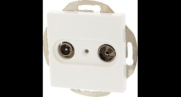 Jung AS500 Radio/TV Wandcontactdoos - Inbouw - Polarwit