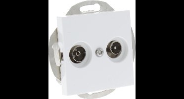 Q-Link S–Line contactdoos – radio – tv – inbouw – doorvoerbaar – polarwit