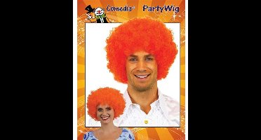 Witbaard Pruik Krullenbol Unisex Oranje One-size