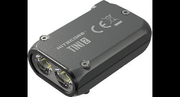 NiteCore TINI 2 grau Zaklamp werkt op een accu LED 500 lm 14 g