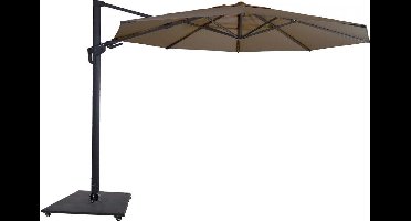 Zweefparasol VirgoFlex Taupe Ø350 cm - incl. Zware Parasolvoet